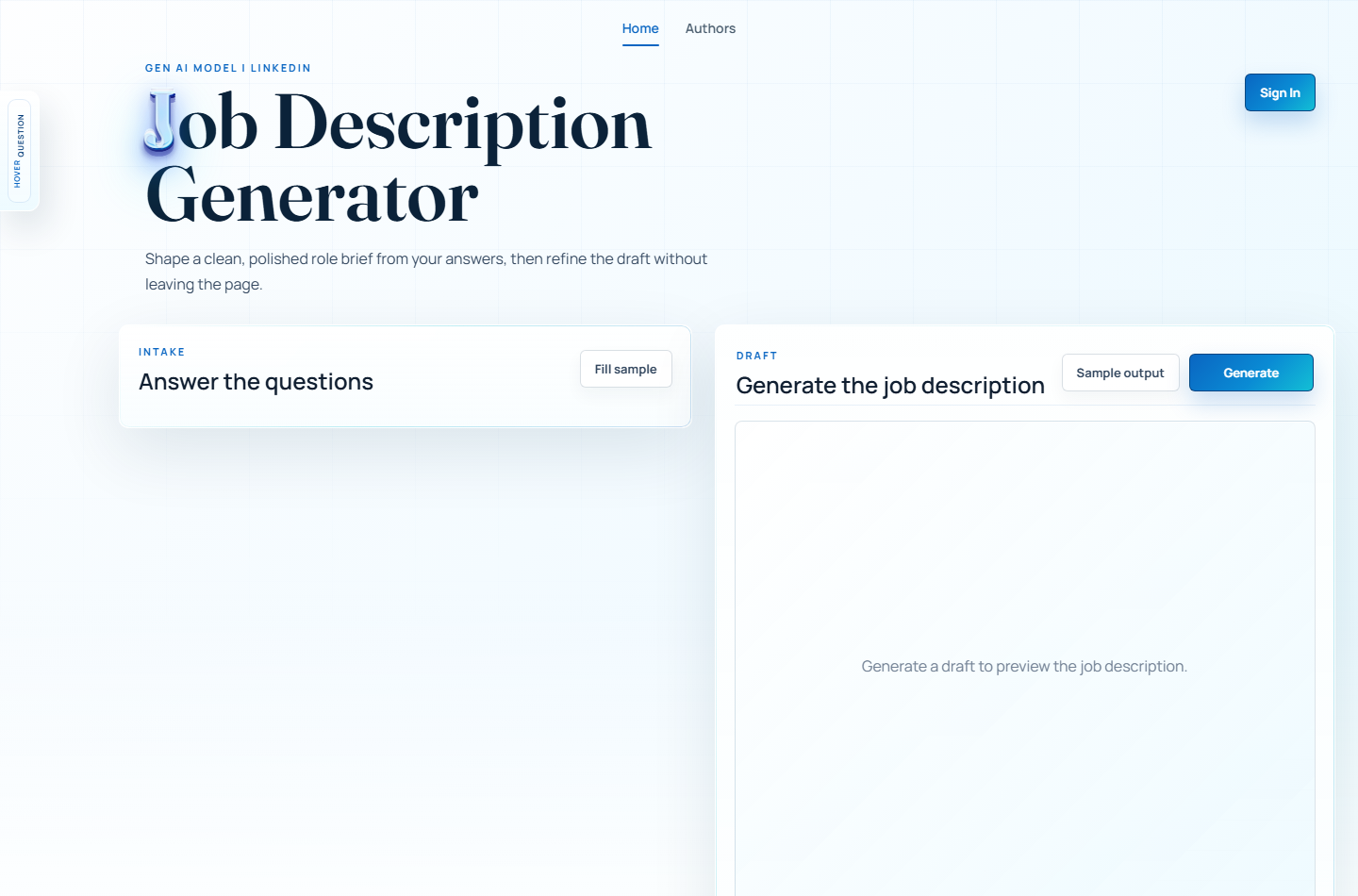 LinkedIn Job Description GenAI project preview